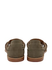 Ravel Green Leather Slip-On Sandals - Image 3 of 4