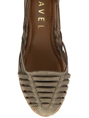 Ravel Green Leather Slip-On Sandals - Image 4 of 4