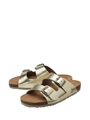 Ravel Silver Leather Mule Sandals - Image 2 of 4