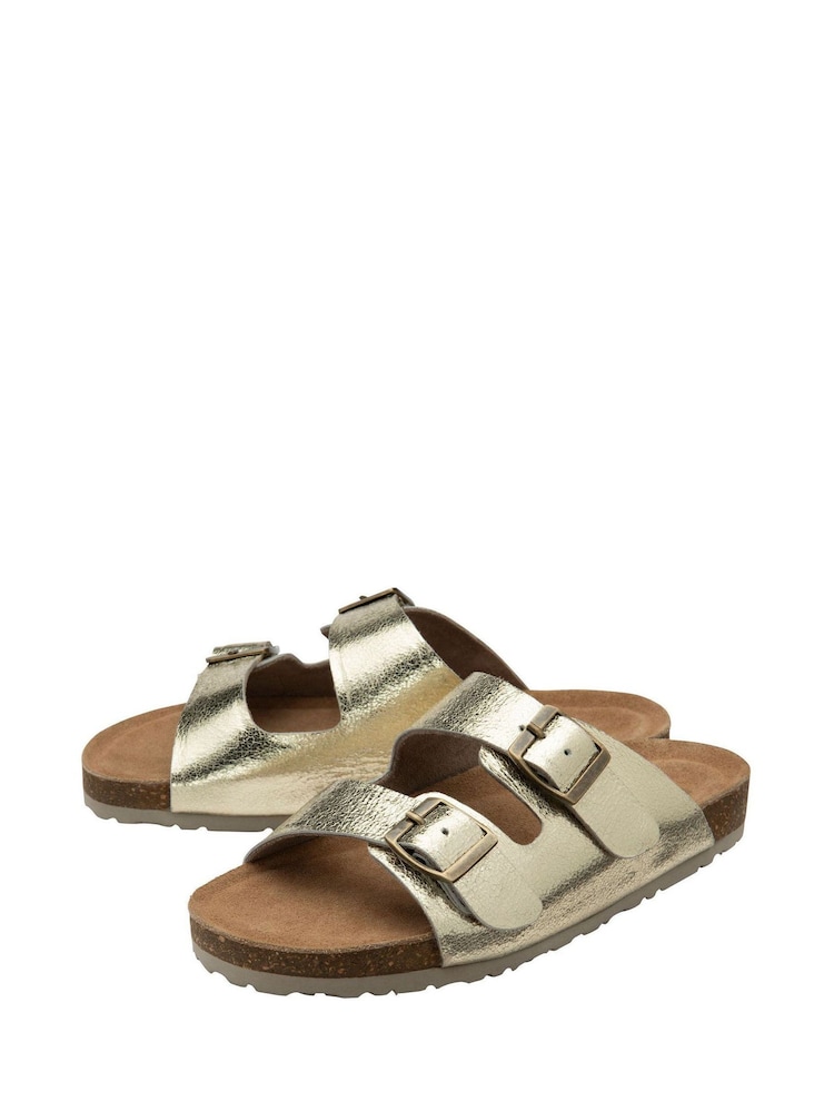 Ravel Silver Leather Mule Sandals - Image 2 of 4