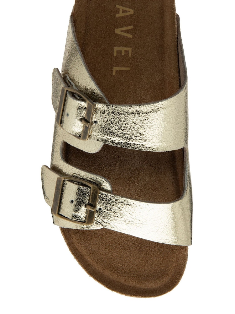 Ravel Silver Leather Mule Sandals - Image 4 of 4