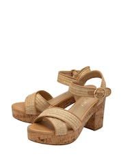 Ravel Natural Open-Toe Platform Sandals - Image 2 of 4