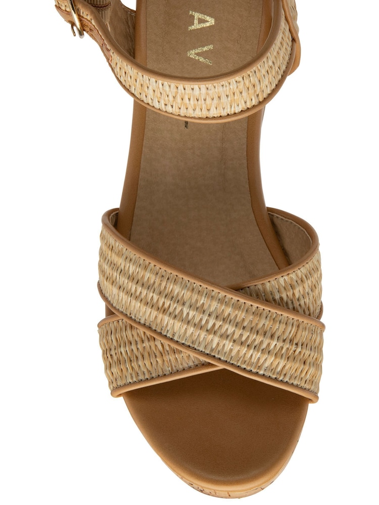 Ravel Natural Open-Toe Platform Sandals - Image 5 of 5 Ravel Natural Open-Toe Platform Sandals - Image 5 of 5