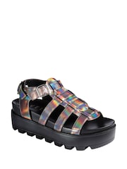 Ravel Purple Flatform Gladiator Sandals - Image 1 of 4