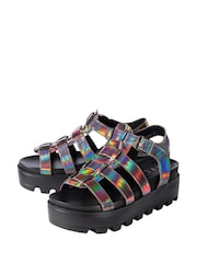 Ravel Purple Flatform Gladiator Sandals - Image 2 of 4