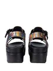 Ravel Purple Flatform Gladiator Sandals - Image 3 of 4