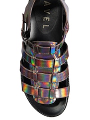 Ravel Purple Flatform Gladiator Sandals - Image 4 of 4