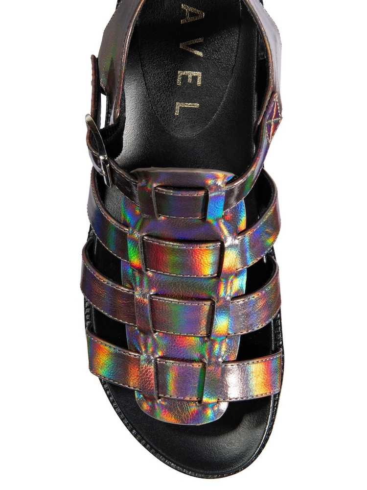 Ravel Purple Flatform Gladiator Sandals - Image 4 of 4