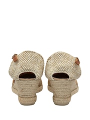 Ravel Gold Leather Espadrille Sandals - Image 3 of 4