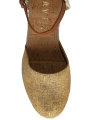 Ravel Gold Leather Espadrille Sandals - Image 4 of 4