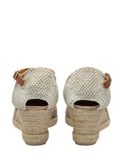 Ravel Silver Leather Espadrille Sandals - Image 3 of 4