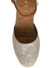 Ravel Silver Leather Espadrille Sandals - Image 4 of 4