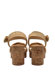 Ravel Brown Open-Toe Platform Sandals - Image 3 of 4