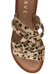Ravel Animal Print Leather Flat Mule Sandals - Image 4 of 4
