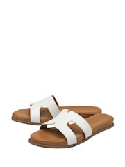 Ravel White Leather Mule Sandals - Image 2 of 4
