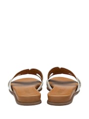 Ravel White Leather Mule Sandals - Image 3 of 4