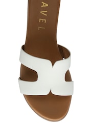 Ravel White Leather Mule Sandals - Image 4 of 4
