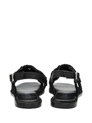 Ravel Black Textile Weave Flat Sandals - Image 3 of 3