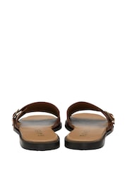 Ravel Brown Leather Mule Sandals - Image 3 of 4