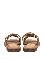 Ravel Gold Leather Flat Mule Sandals - Image 3 of 4