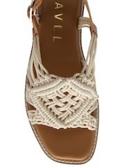 Creme - Sandálias planas Ravel Textile Weave - Imagem 5 de 5