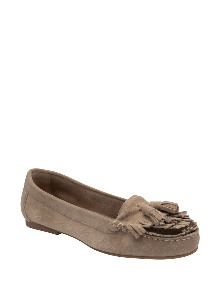 Ravel Natural Suede Loafers - Image 1 of 4