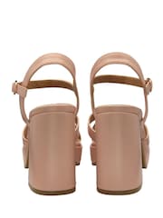 Ravel Pink Cross Strap Open Toe Platform Sandals - Image 3 of 4