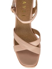 Ravel Pink Cross Strap Open Toe Platform Sandals - Image 4 of 4