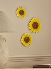 Set of 3 Yellow Sunflowers Wall Plaques - Image 2 of 5