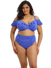 Elomi Blue Bardot Plain Sailing Underwired Bikini Top - Image 1 of 5