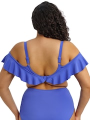 Elomi Blue Bardot Plain Sailing Underwired Bikini Top - Image 4 of 5