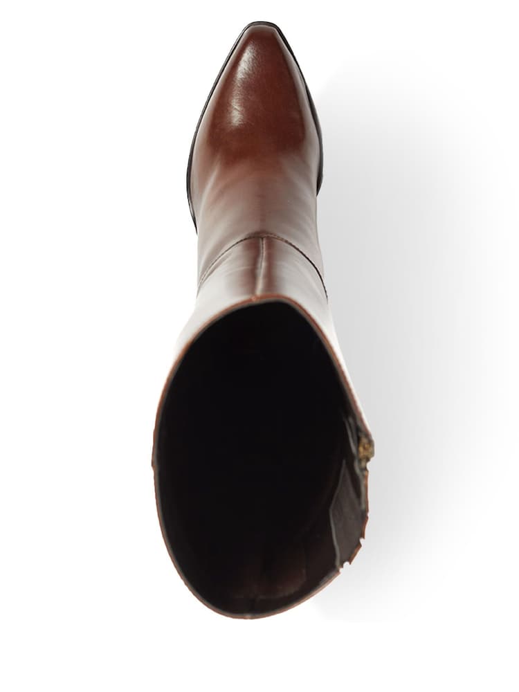Jones Bootmaker Brown Wide Calf Cagliari Wide Calf Fit Knee High Boots - Image 4 of 5
