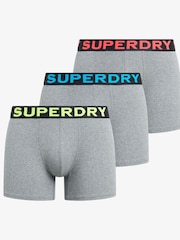 Superdry Grey Boxers 3 Pack - Image 1 of 4