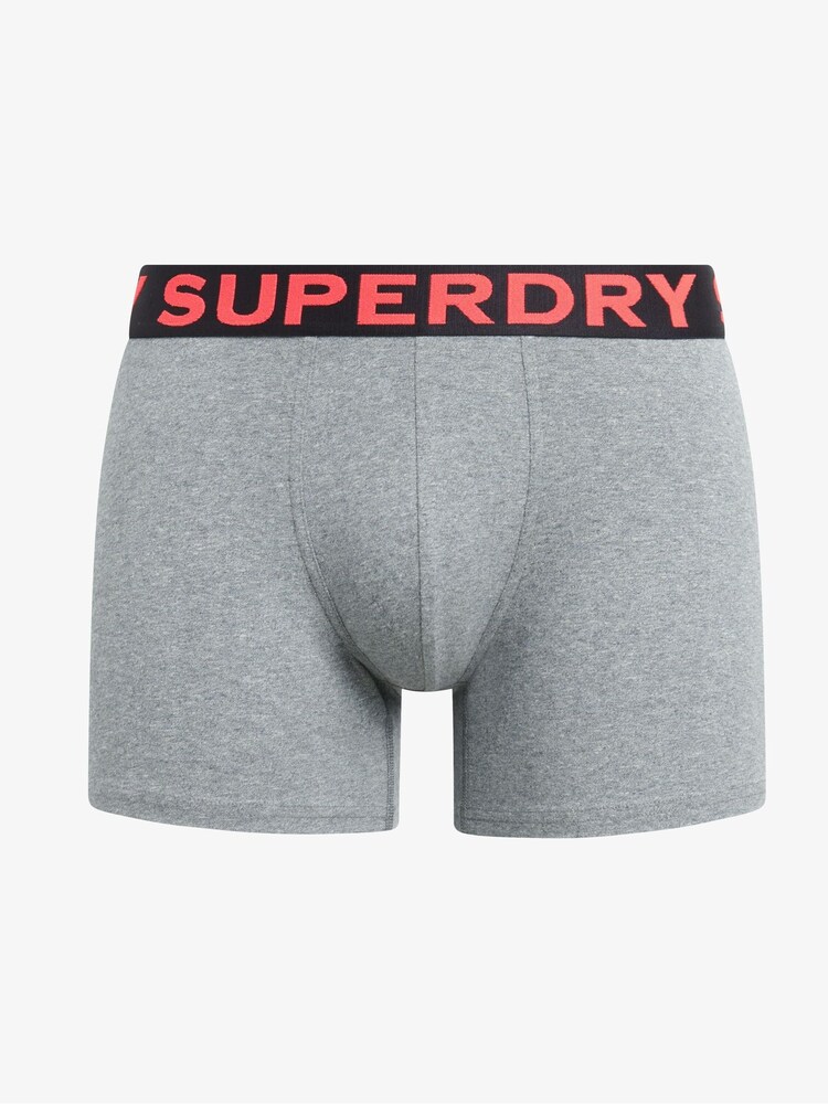 Superdry Grey Boxers 3 Pack - Image 4 of 4