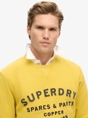 Superdry Yellow Workwear Appliqué Sweatshirt - Image 3 of 3
