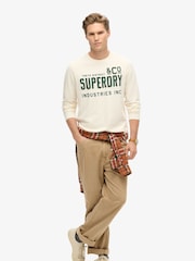 Blusa de trabalho Superdry com apliques de manga comprida 100% algodão - Imagem 2 de 3