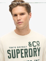 Blusa de trabalho Superdry com apliques de manga comprida 100% algodão - Imagem 3 de 3