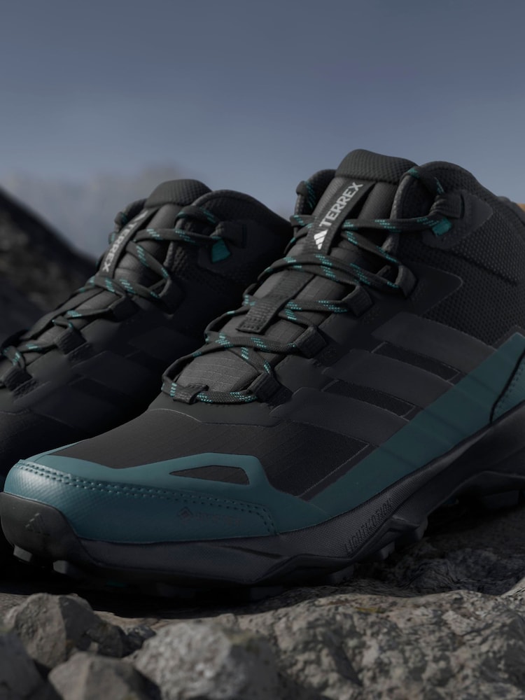 adidas Dark Black Terrex Skychaser AX5 Mid GORE-TEX Hiking Trainers - Image 8 of 8