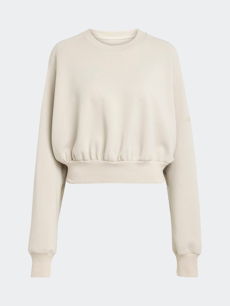 adidas Grey ALL SZN Soft Lux Loose Sweatshirt - Image 5 of 5