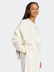 adidas White ALL SZN Soft Lux Loose Sweatshirt - Image 3 of 6