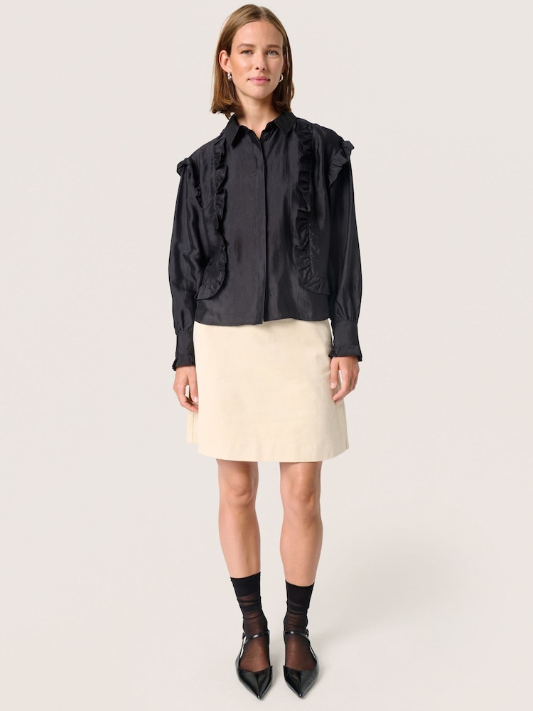 Soaked in Luxury Karolina Ruffles Regular Fit Black Shirt - Image 2 of 6