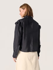 Soaked in Luxury Karolina Ruffles Regular Fit Black Shirt - Image 3 of 6