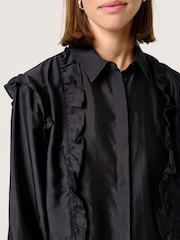 Soaked in Luxury Karolina Ruffles Regular Fit Black Shirt - Image 4 of 6