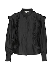 Soaked in Luxury Karolina Ruffles Regular Fit Black Shirt - Image 5 of 6
