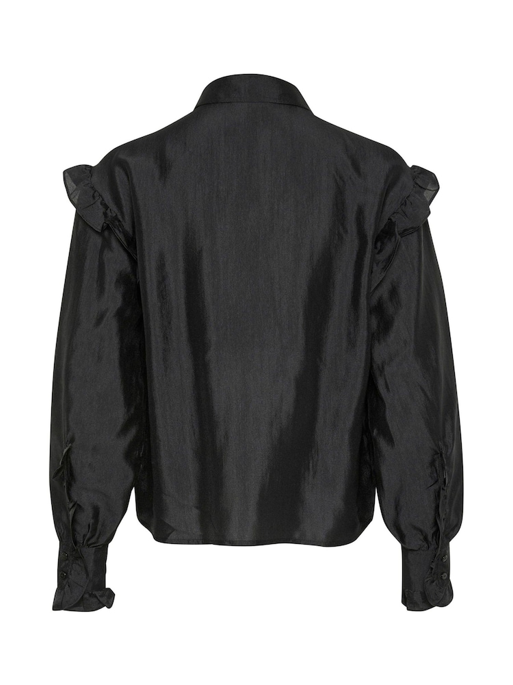 Soaked in Luxury Karolina Ruffles Regular Fit Black Shirt - Image 6 of 6