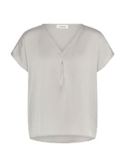 Soaked in Luxury Grey Ioana Short Sleeve V-Neck Blouse - Image 5 of 6