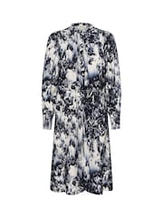 Soaked in Luxury Blue Jazzlyn Long Sleeves Buttons Dress - Image 4 of 5