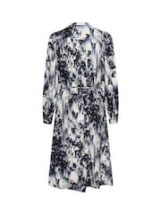 Soaked in Luxury Blue Jazzlyn Long Sleeves Buttons Dress - Image 5 of 5