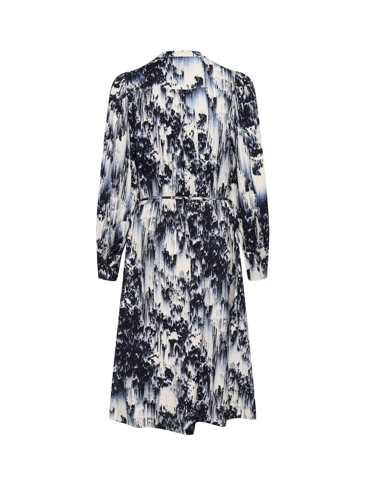 Soaked in Luxury Blue Jazzlyn Long Sleeves Buttons Dress - Image 5 of 5