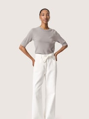 Soaked in Luxury Spina Short Sleeve Rib Knit  Pullover T-shirt - Image 3 of 6